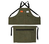 Kalttoy Grembiule da lavoro unisex, in tela spessa, impermeabile, con tasche per attrezzi, bavaglino per donne, giardinaggio, pittura, lavoro, cucina