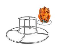 Kalttoy Griglia in acciaio inox con telaio per lattine di birra, supporto per la cottura degli alimenti