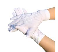 Kalttoy Guanti bianchi per adulti per cerimonia scolastica ragazzi e ragazze elastici per vestito galateo spettacoli teatrali guanti donne uomini bambini costume inverno costume, bianco, Taglia unica