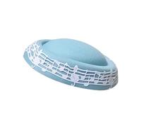Kalttoy Modisteria Fedoras Top Hat Fascinator Base Dress Up per hostess Air Hostess Cappello casual Vari colori Traspirante Quotidiano Commute Inverno Cappello, Blu, Taglia unica