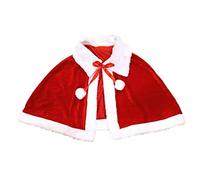 Kalttoy Natale Santa Scialle Addensare Velluto Caldo Rosso Corto Cap Costume Forniture Per Casa Festival Festa Trucco Natale Cappero