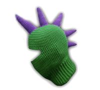 Kalttoy Novità copertura del viso cappello lavorato a maglia per donne uomini inverno caldo adulto festa di Halloween costume campeggio cappello antivento sport all'aperto, Verde viola cinque Ho