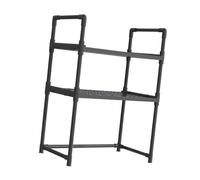 Kalttoy Organizzatori portatili bianco/neri durevoli dello scaffale di microonde per stoccaggio della cucina