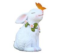 Kalttoy Pasqua per farfalla coniglietto figurina led solare paesaggio luce statua ornamento per giardino esterno cortile prato decorazione regalo di compleanno