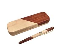 Kalttoy Penna stilografica in legno riempita a pistone e scatola regalo set per studenti adulti pratica calligrafia penna scrittura liscia