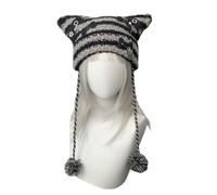 Kalttoy Ragazza Cartoon Orecchio Cappello In Maglia Y2K Partito Puntelli Foto Hot Girl Cute Bone Slouchy Crochet Ragazze Cappello Con Pompon