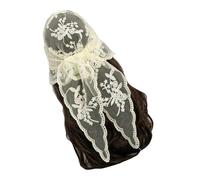Kalttoy Ricamo Capo Wrap Lace Triangolo Sciarpa Elegante Scialle Fiore Fascia Del Merletto Testa Per Le Donne E Ragazza Capelli Eleganti, Da, Taglia unica