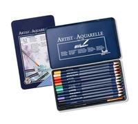 Kalttoy Set di matite colorate in custodia di metallo matita colorata con pennello matita acquerello portatile artista per colorare schizzi matite colorate vivaci