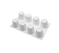 Kalttoy Stampo per torte in silicone a forma di fiore con 8 cavità per torte fai da te