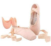 KALUNBS Classico Scarpe Balletto Scarpe da Ballo Pantofola con Pastiglie Nastro E Punta