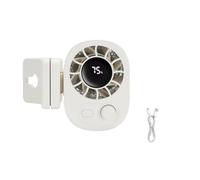 Kalunex Ventilatore a clip per auto con display a LED, portatile, ricaricabile, ventola di raffreddamento personale, rotazione a 360°, 100 velocità, regolabile, mini ventilatore a clip per auto