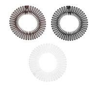 KALUROIL 12 PCS Pettine Elastico Circolare Cerchietti e fasce per capelli - Set di elastici circolari, fascia per denti e pettine flessibile in plastica per acconciature perfette