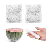 KALUROIL Pellicola Trasparente USA e Getta con Elastico per Alimentari, 200 Pezzi, Materiale PE Resistente e Facile da Estendere, Ideale per Coprire Vassoi e Piatti di Diverse Dimensioni, per Uso in