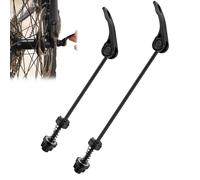 KALUROIL Set 2 Sganci Rapidi Bici per Ruota Anteriore e Posteriore, Perno Quick Release in Lega di Alluminio Ultraleggera, Nero, Compatibile con MTB e Bici da Strada