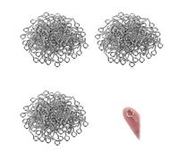 KALUROIL Set di 400 Chiodini con Occhiello da 10mm/0.4 Pollici per DIY - 2 Colori (Oro e Argento) - per Collane, Braccialetti, Orecchini, Decorazioni e Progetti Creativi