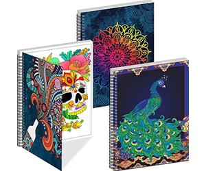 Kalysky 3 Libri da Colorare per Adulti, A4 Libro da Colorare con Temi di Mandala Fiori, Animali e altri disegni, Album da Colorare per Donne Rilassamento e Sollievo Dall'Ansia