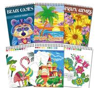 Kalysky 3 libri da colorare per adulti, colorare con i numeri adulti, temi-paesaggio, animale, fiore, sollievo dello stress, Hobby creativi adulti