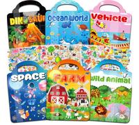 Kalysky 6 Libro Adesivi Attacca e Stacca Bambini, Album Adesivi Bambini 2-8