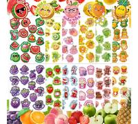 Kalysky Adesivi graffio e sniff, 360 adesivi puzzolenti per bambini, 24 fogli 12 diversi profumi di frutta e cibo, non tossici, adesivi profumati per bambini, aule e insegnanti