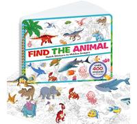 Kalysky Libri Adesivi Bambini, Trova Abbinare l'animale e Colorare Libro