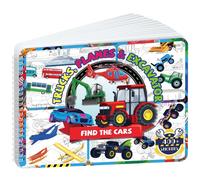 Kalysky Libro di adesivi per auto per bambini dai 4 agli 8 anni, veicolo Match & Stick