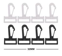 KAM Girevole Scatto Gancio Neri & Bianchi Plastica Cinturino Connettore Adjuster