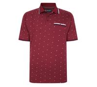 KAM Maglia Polo Uomo Drop Needle con Stampa Dobby Plus Size 2XL-8XL