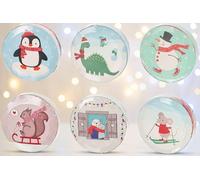 KAMACA Set di 6 asciugamani magici in cotone - asciugamani magici per bambini e adulti, riempimento calendario dell'Avvento, regalini, sorpresa di San Nicola e pensierino di Natale (Set da 6 Amici