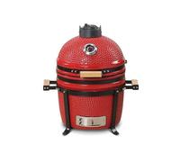 KAMADO BONO - Barbecue Professionale Kamado Bono Minimo in Ceramica, Barbecue Portatile a Carbonale, Fino a 5 Persone, Diametro 40 cm, Colore Rosso