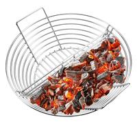 Kamado Classic Joe - Cestino di ricambio per carbonella, adatto per barbecue Big Green Egg Grill, grande - Supporto per carbone in acciaio inox con divisore. Accessori per fumare anche per altre