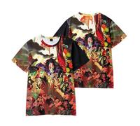 Kamado Tanjiro, maglietta a maniche corte con anime giapponesi Kokushibou/Douma, per cosplay, 3D, digitale, per adolescenti, uomini, donne, Stile 5, 4XL