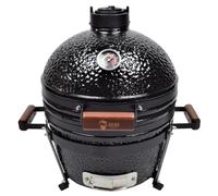 Kamado ZStyle - Griglia - BBQ - Barbecue Giapponese In Ceramica -Griglia - Affumicatore A Fuoco Lento Con Cupola In Vetroceramica - Carbonella - Grill - Forno Da Giardino (Kamado S - nero)
