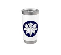Kamakura Minamoto Giappone Mon Navy Blue Vector Art Bicchiere termico in acciaio inox doppia parete