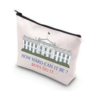 Kamala, trousse per il trucco, con scritta in lingua inglese "Madam President", regalo per donne e gatti senza figli, Quanto dura Regno Unito