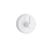 KAMALU - Appendino bagno gancio singolo a muro in acciaio inox finitura bianca opaca | MONDE-B