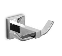 KAMALU - Appendino doppio per asciugamani o accappatoi in ottone modello ELTO-3471