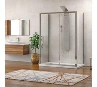 KAMALU - Box 3 lati 70x110x70 apertura scorrevole vetro trasparente K410NS
