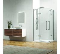KAMALU - Box doccia 100x80 angolare due ante battenti KT1000