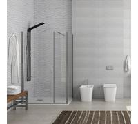 KAMALU - Box doccia 100x80 anta battente e fisso | KS5000S