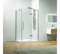 KAMALU - Box doccia 100x80 anta battente vetro anticalcare 8mm altezza 200h KT5000