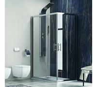 KAMALU - Box doccia 100x80 cm angolare cristallo trasparente KF1000