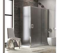 KAMALU - Box doccia 110x70 vetro buccia d'arancia altezza 180cm K410NS