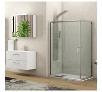 Box doccia 120x70 alto 180 cm vetro trasparente k410 - kamalu