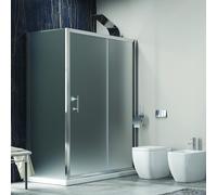Box doccia 120x70 vetro opaco anticalcare anta scorrevole kf5000s - kamalu