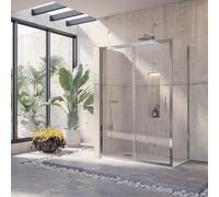 KAMALU - Box doccia 140x90 vetro 8mm telaio in acciaio KI4000S