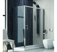 KAMALU - Box doccia 140x90cm 2 lati ad angolo vetro anticalcare KF5000S