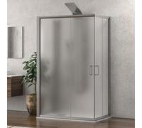 KAMALU - Box doccia 3 lati 80x80x80 altezza 180 vetro opaco K410