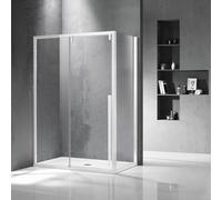 KAMALU - Box doccia 70x150 telaio bianco vetro 8mm | KSA5000B