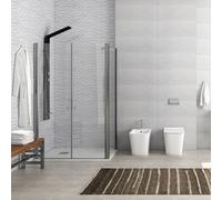 KAMALU - Box doccia 70x155 angolare apertura saloon KS2800-SSN