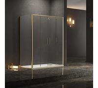 KAMALU - Box doccia 70x170 colore oro opaco doppio scorrevole | KE-6000G